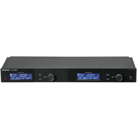 Shure - SLXD4Q+ Négycsatornás vevő SLX-D digitális rendszerhez, 470-606MHz
