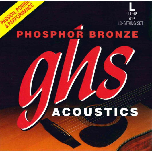 GHS - Light Foszfor-Bronz Akusztikus Húr Készlet 11-48 12 húros gitárra