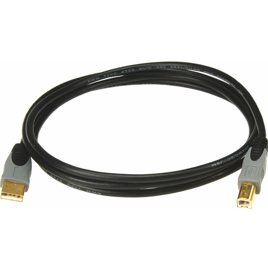 Klotz - USB 2.0 kábel, 1,5 m USB A - USB B aranyozott csatlakozók, 480 Mbit/s, fekete