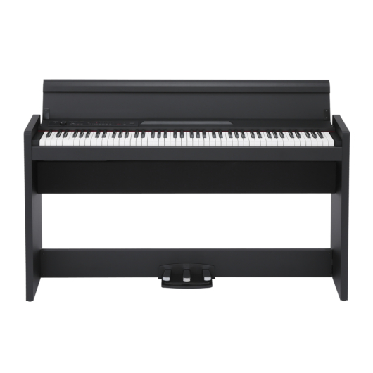 KORG - LP-380U BK slim design digitális zongora, 88 billentyű, RH3 mechanika, fekete, billentyűfedéllel, USB MIDI csatlakozóval