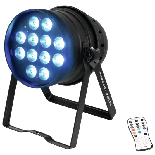 EUROLITE - LED PAR-64 HCL 12x10W Floor bk zölden világít