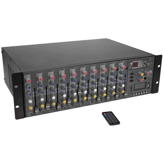 OMNITRONIC RM-1422FXA USB Rack Power Mixer