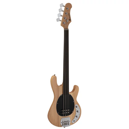 Dimavery - MM-501 E-BASS fretless elektromos basszusgitár natúr, szemből