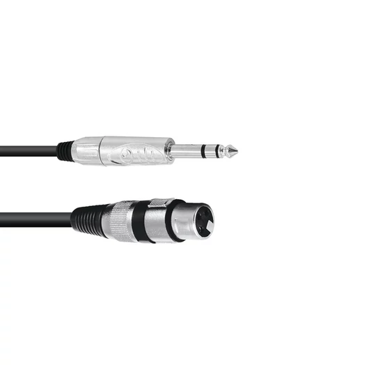 OMNITRONIC - Adaptercable XLR(F)/Jack stereo 2m bk