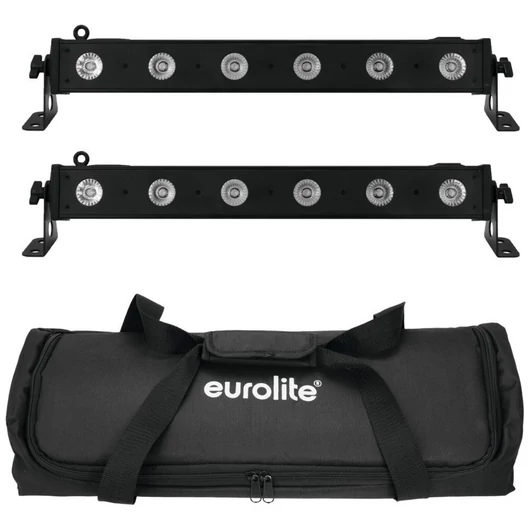 EUROLITE Set 2x LED BAR-6 QCL RGBW + Soft Bag