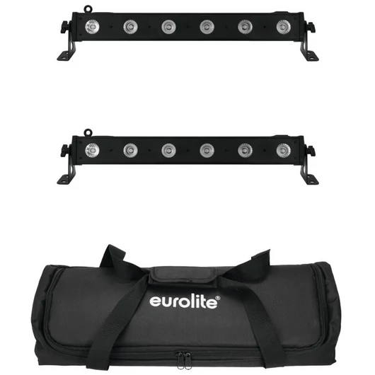 EUROLITE Set 2x LED BAR-6 QCL RGBA + Soft Bag