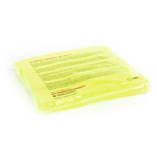 TCM FX Slowfall Confetti rectangular 55x18mm, neon-yellow, uv active, 1kg