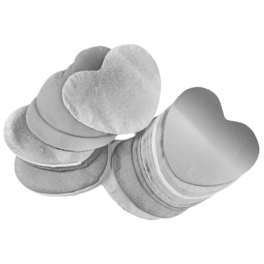 TCM FX Metallic Confetti Hearts 55x55mm, silver, 1kg