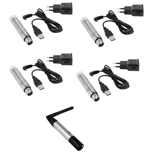 EUROLITE Set QuickDMX 1x transmitter + 4x AKKU receiver