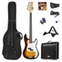 Kép 1/7 - Max - Gigkit Elektromos basszusgitár szett (20W erősítő, táska, hangoló, pengetők) – Sunburst