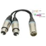Kép 2/3 - Klotz - XLRYMERGE Y adapter kábel, XLRM-2xXLRF ellenállás mátrixszal, 0,2 m rajzzal