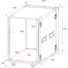 Kép 2/4 - ROADINGER Rack PRO 20U 45cm with wheels