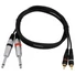 Kép 2/4 - OMNITRONIC Adapter Cable 2xJack/2xRCA 1.5m bk
