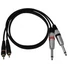 Kép 2/4 - OMNITRONIC Adapter Cable 2xJack/2xRCA 1m bk